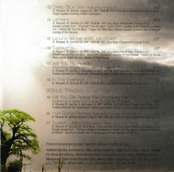 Deep Forest - Essence Of The Forest (CD) - Discogs image 6