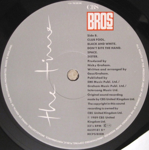 Bros - The Time (LP) - Discogs image 3
