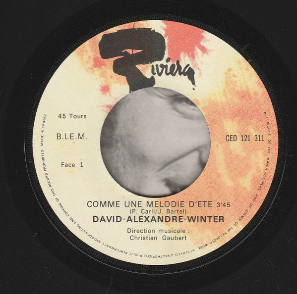 David Alexandre Winter - Comme Une Mélodie D'Ete / Toi La Vie Je T'Aime (7") - Discogs image 3