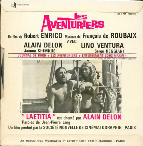 Alain Delon / François De Roubaix - Les Aventuriers (7") - Discogs image 2