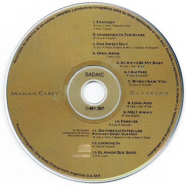 Mariah Carey - Daydream (CD) - Discogs image 3