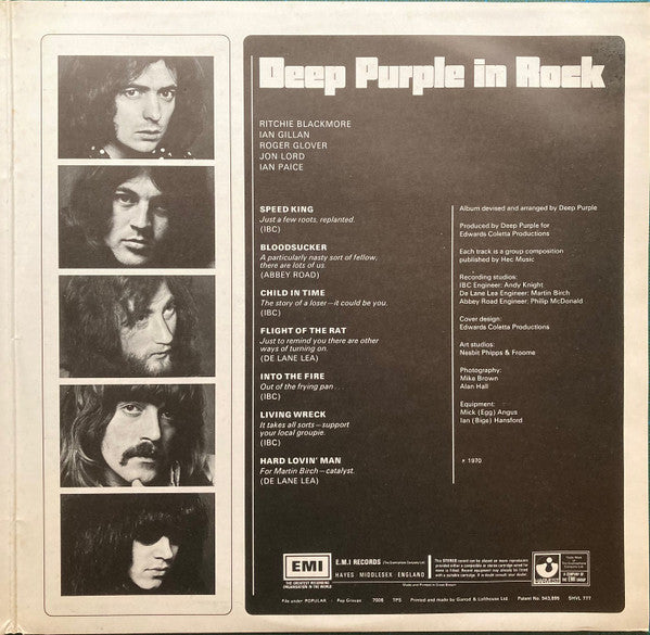 Deep Purple - Deep Purple In Rock (LP) - Discogs image 3