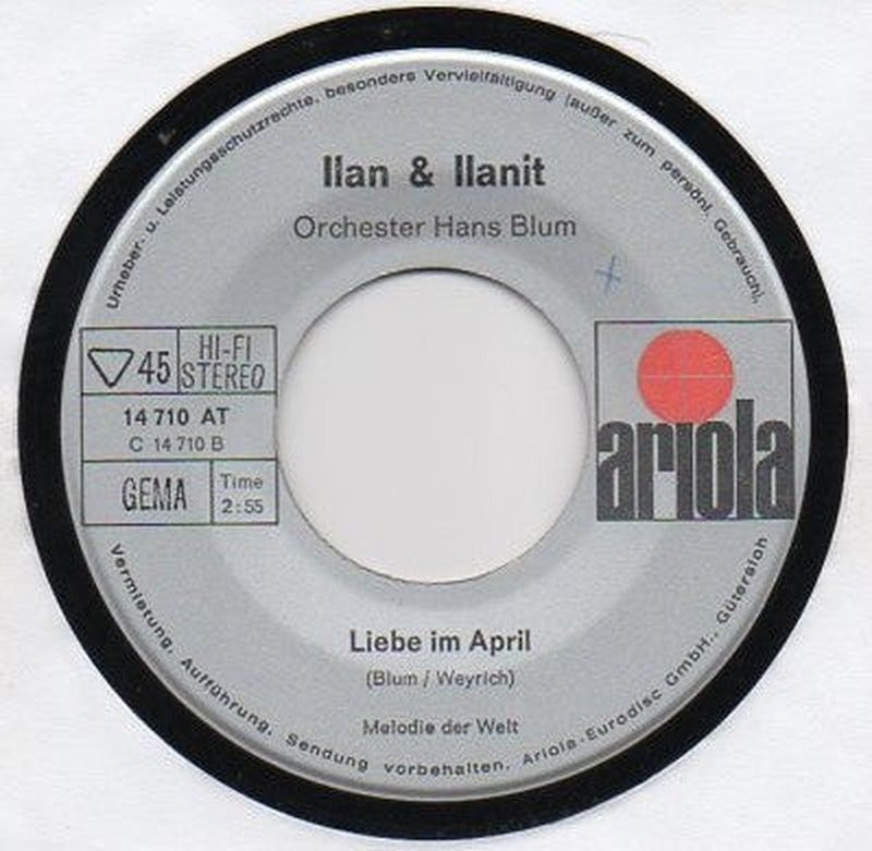 Ilan & Ilanit - Sweet Malaika / Liebe Im April (7") - Discogs image 4