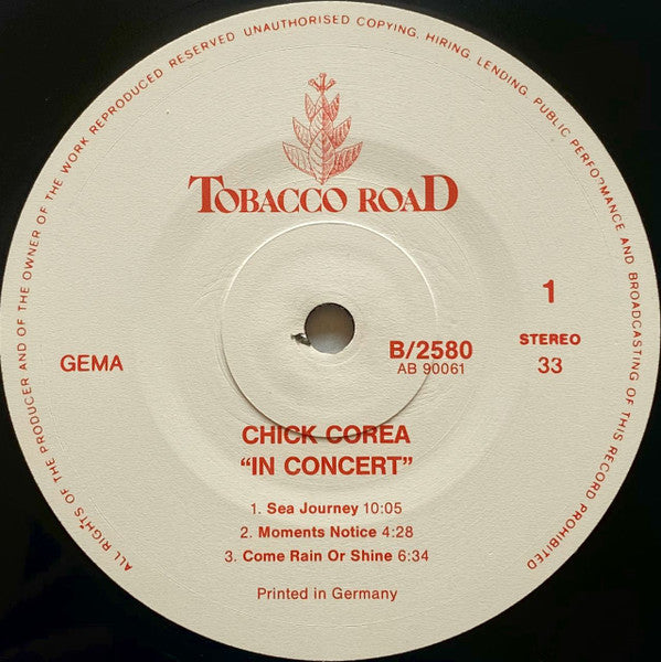 Chick Corea - In Concert (LP) - Discogs image 3
