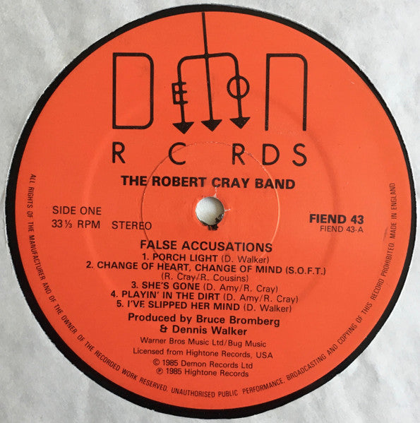 Robert Cray Band, The - False Accusations (LP) - Discogs image 3