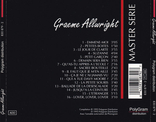 Graeme Allwright - Graeme Allwright (CD) - Discogs image 5