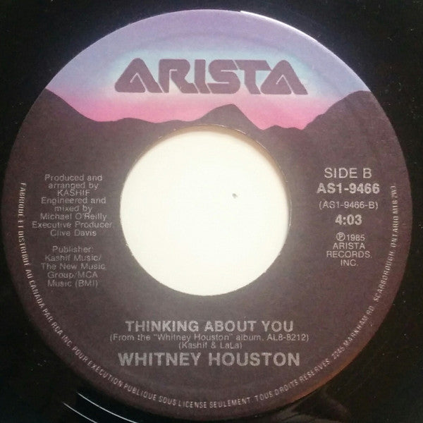 Whitney Houston - Greatest Love Of All (7") - Discogs image 4