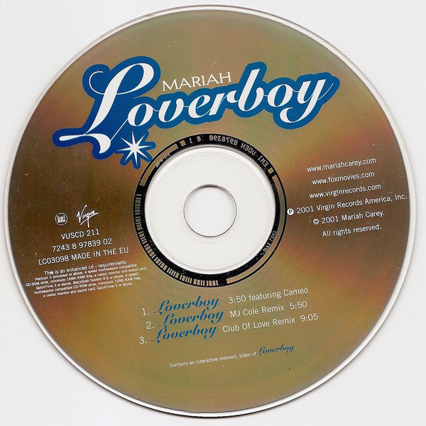 Mariah Carey - Loverboy (CD) - Discogs image 4