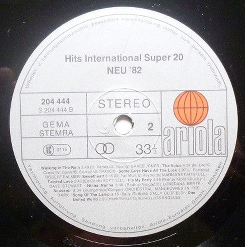 Various - Hits International Super 20 Neu '82 (LP) - Discogs image 4