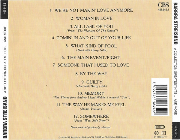 Barbra Streisand - A Collection (Greatest Hits...And More) (CD) - Discogs image 2