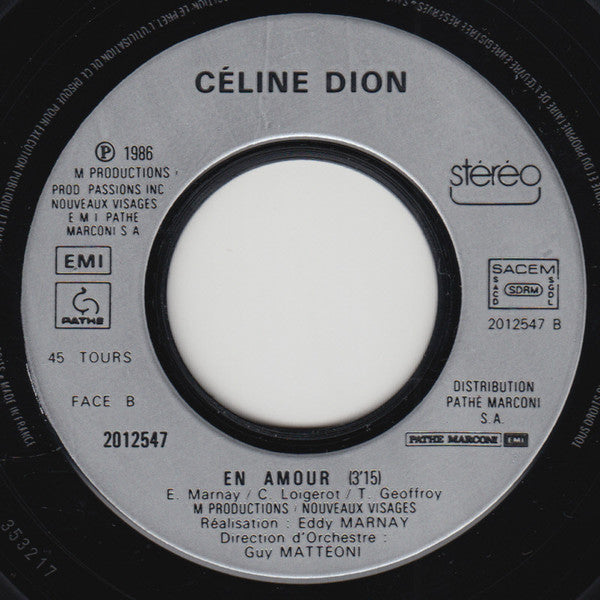 Céline Dion - Billy (7") - Discogs image 4