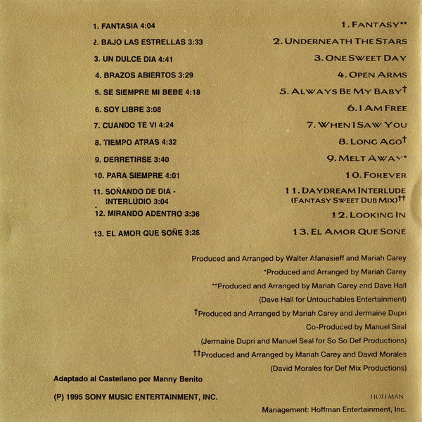 Mariah Carey - Daydream (CD) - Discogs image 4
