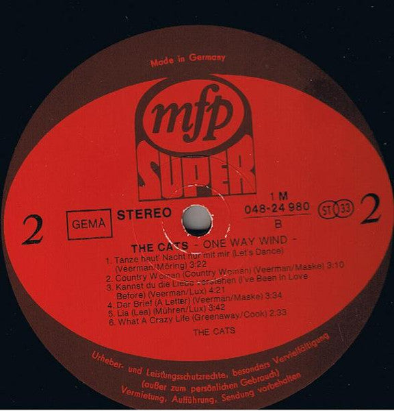 Cats, The - One Way Wind (LP) - Discogs image 3
