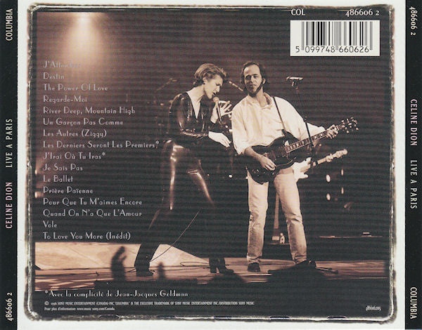 Céline Dion - Live A Paris (CD) - Discogs image 2