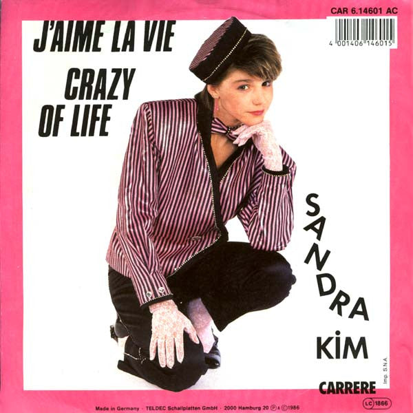 Sandra Kim - Crazy Of Life / J'Aime La Vie (7") - Discogs image 2