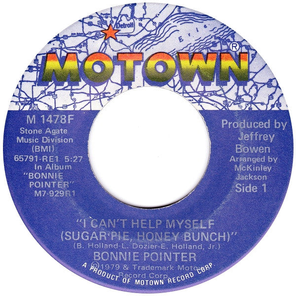 Bonnie Pointer - I Can't Help Myself (Sugar Pie, Honey Bunch) (7")