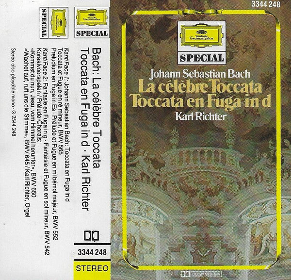 Johann Sebastian Bach, Karl Richter - La Célèbre Toccata - Toccata En Fuga In D (Cassette) - Discogs image 2