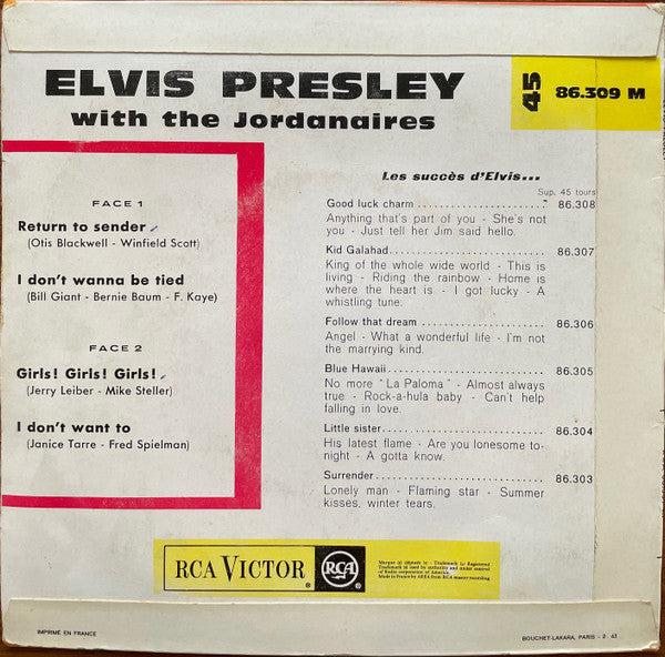 Elvis Presley - Return To Sender (7") - Discogs image 2