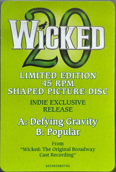Idina Menzel, Kristin Chenoweth - Defying Gravity / Popular (From "Wicked: The Original Broadway Cast Recording") (7") - Discogs image 4