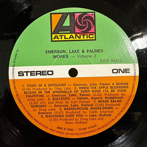Emerson, Lake & Palmer - Works (Volume 2) (LP) - Discogs image 3