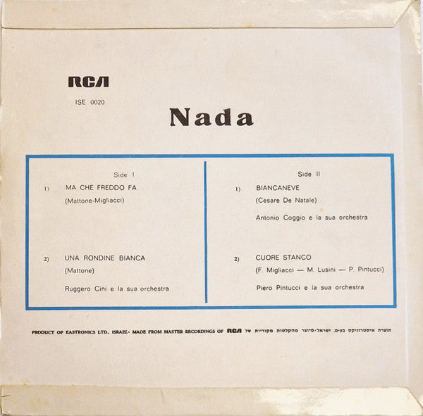 Nada (8) - Ma Che Freddo Fa / Una Rondine Bianca (7") - Discogs image 2