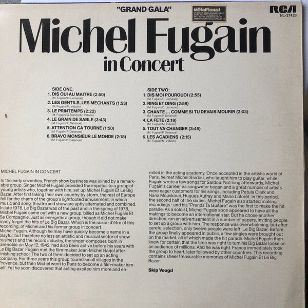 Michel Fugain - Michel Fugain In Concert (LP) - Discogs image 2