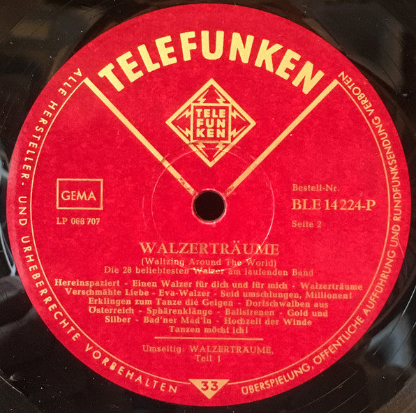 Various - Walzerträume - Die 28 Beliebtesten Walzer Auf Laufenden Band (LP) - Discogs image 4