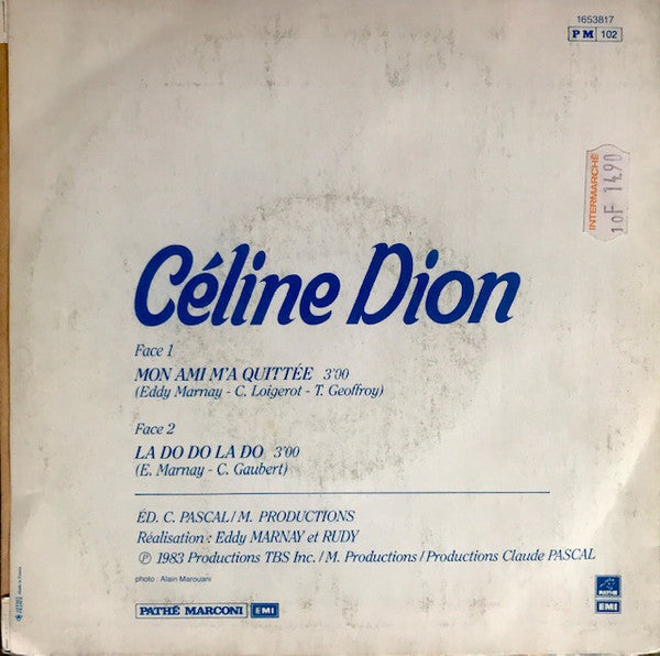 Céline Dion - Mon Ami M'a Quittée (7") - Discogs image 2