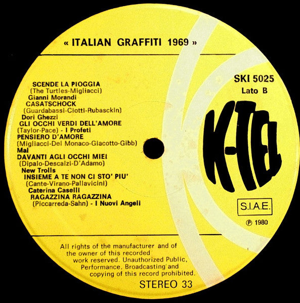 Various - Italian Graffiti 1969 (LP) - Discogs image 4