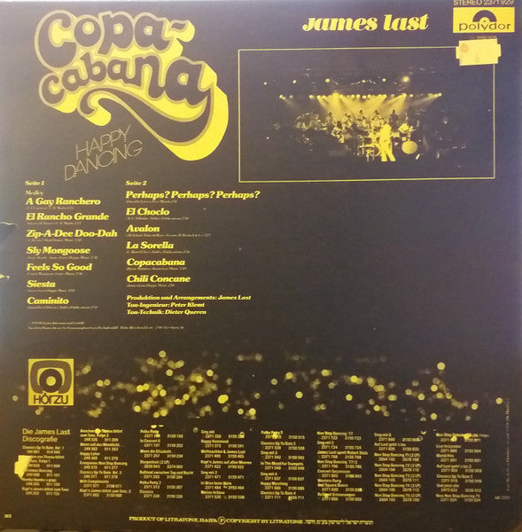 James Last - Copacabana Happy Dancing (LP) - Discogs image 2