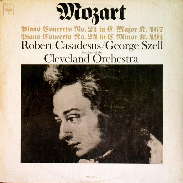 Wolfgang Amadeus Mozart, George Szell, Robert Casadesus, Cleveland Orchestra, The - Piano Concertos No. 21 / No. 24 (LP)