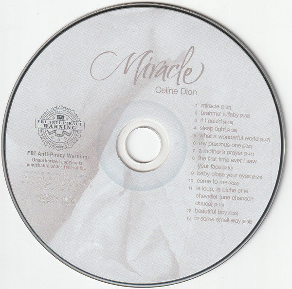 Céline Dion - Miracle (CD) - Discogs image 3