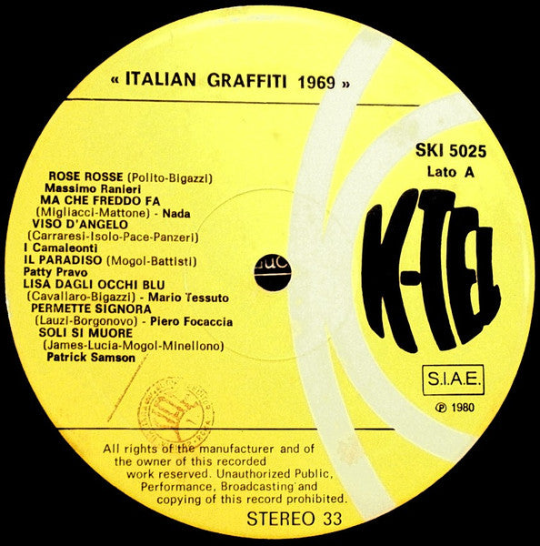 Various - Italian Graffiti 1969 (LP) - Discogs image 3