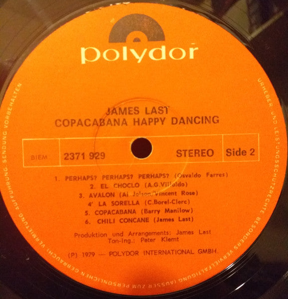 James Last - Copacabana Happy Dancing (LP) - Discogs image 3