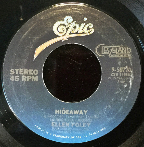 Ellen Foley - What's A Matter Baby / Hideaway (7") - Discogs image 3