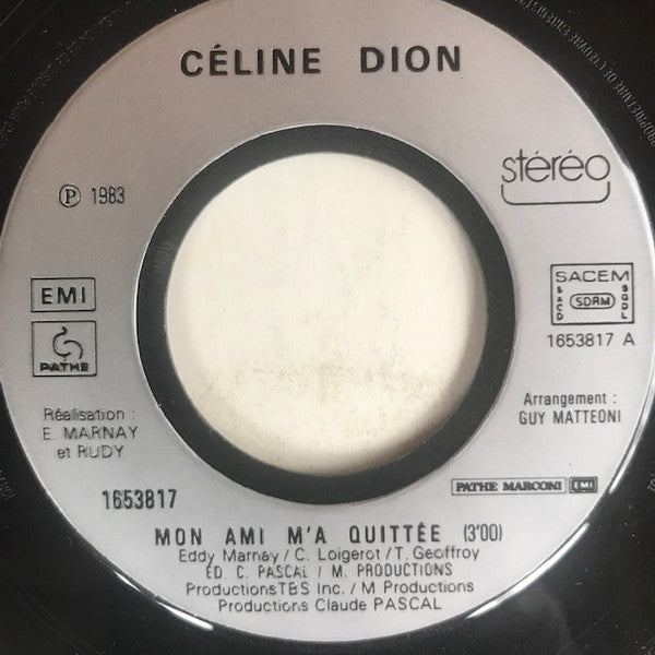 Céline Dion - Mon Ami M'a Quittée (7") - Discogs image 4
