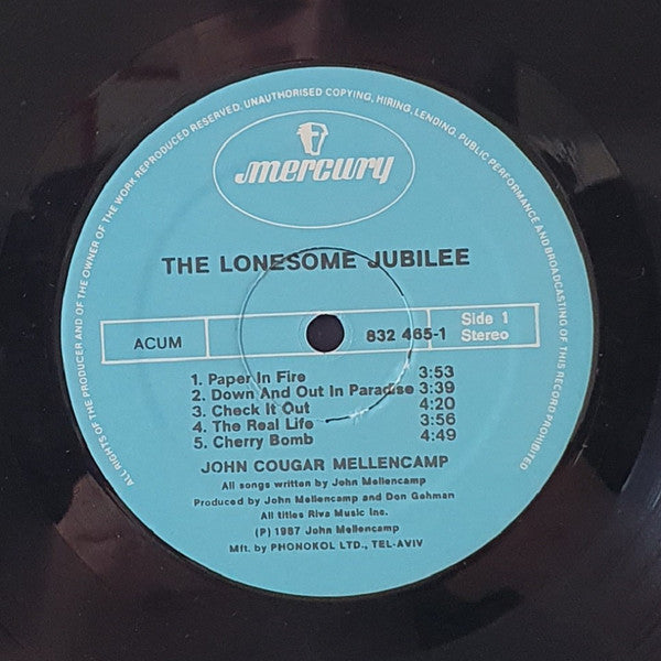 John Cougar Mellencamp - The Lonesome Jubilee (LP) - Discogs image 4