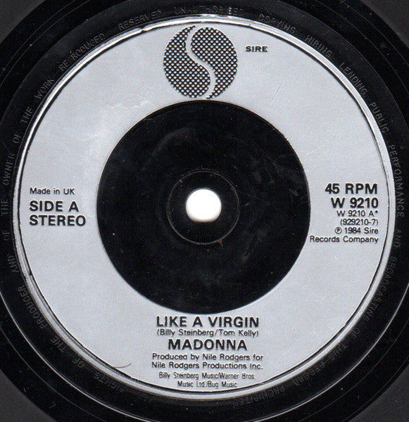 Madonna - Like A Virgin / Stay (7") - Discogs image 3