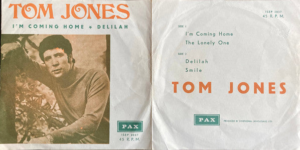 Tom Jones - I'm Coming Home * Delilah (7") - Discogs image 5