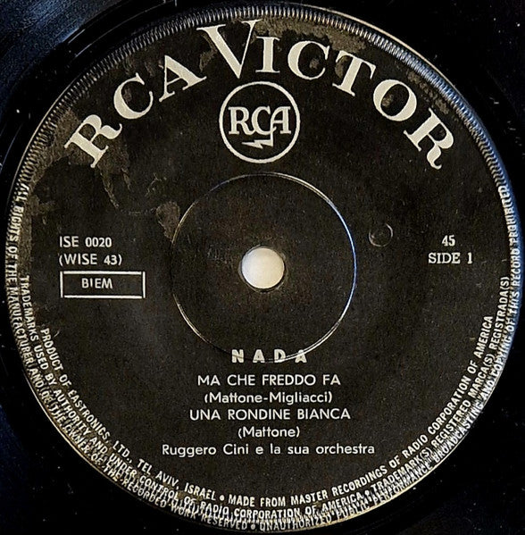 Nada (8) - Ma Che Freddo Fa / Una Rondine Bianca (7") - Discogs image 3