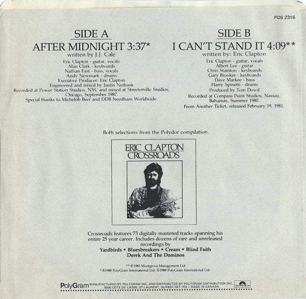 Eric Clapton - After Midnight (7") - Discogs image 2