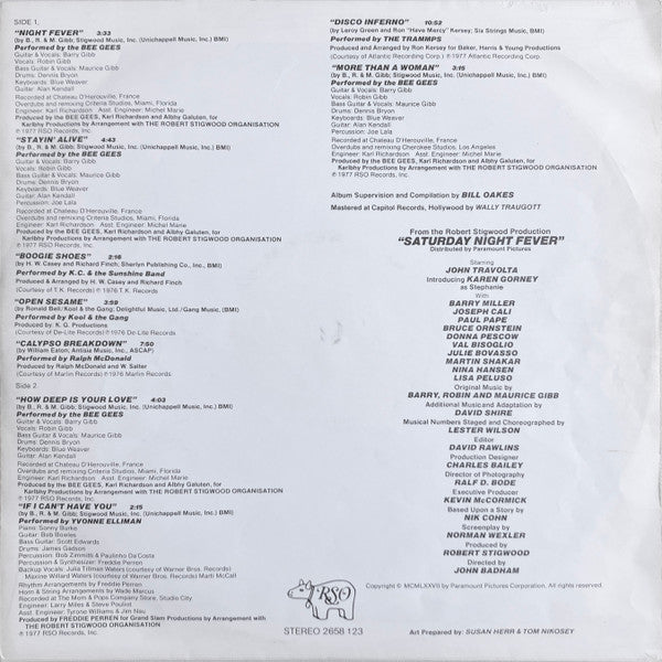 Various - Saturday Night Fever (The Original Movie Sound Track) (LP) - Discogs image 3