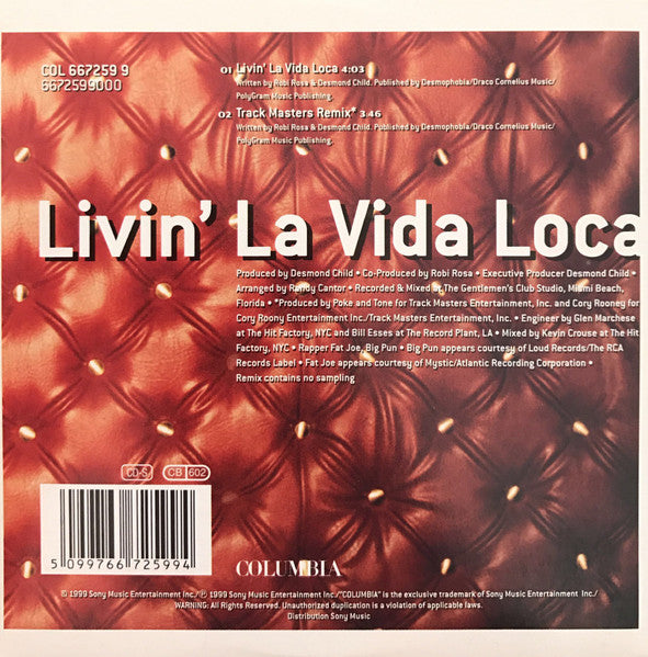 Ricky Martin - Livin' La Vida Loca (CD) - Discogs image 2