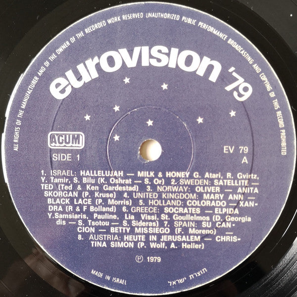 Various - Eurovision '79 (LP) - Discogs image 3