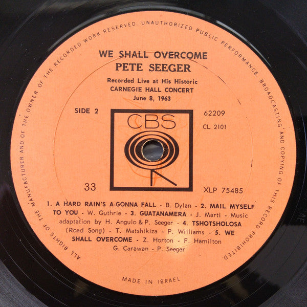 Pete Seeger - We Shall Overcome (LP) - Discogs image 4