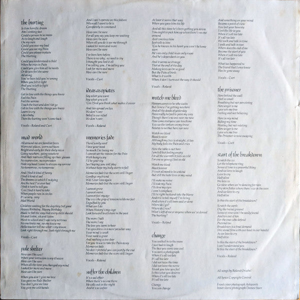 Tears For Fears - The Hurting (LP) - Discogs image 6