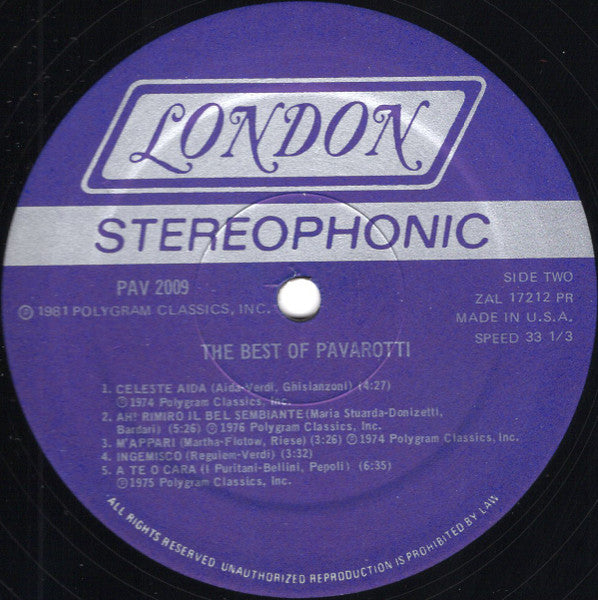 Luciano Pavarotti - The Best Of Pavarotti (4xLP) - Discogs image 4