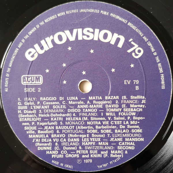 Various - Eurovision '79 (LP) - Discogs image 4
