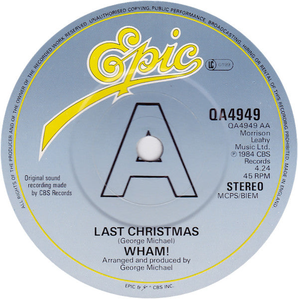 Wham! - Everything She Wants (Remix) / Last Christmas (7") - Discogs image 4