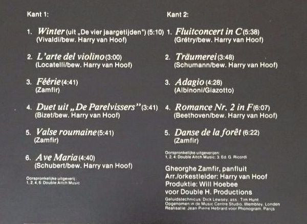 Gheorghe Zamfir Panflute / Harry van Hoof Orchestra, The - Classics By Candlelight (LP) - Discogs image 4